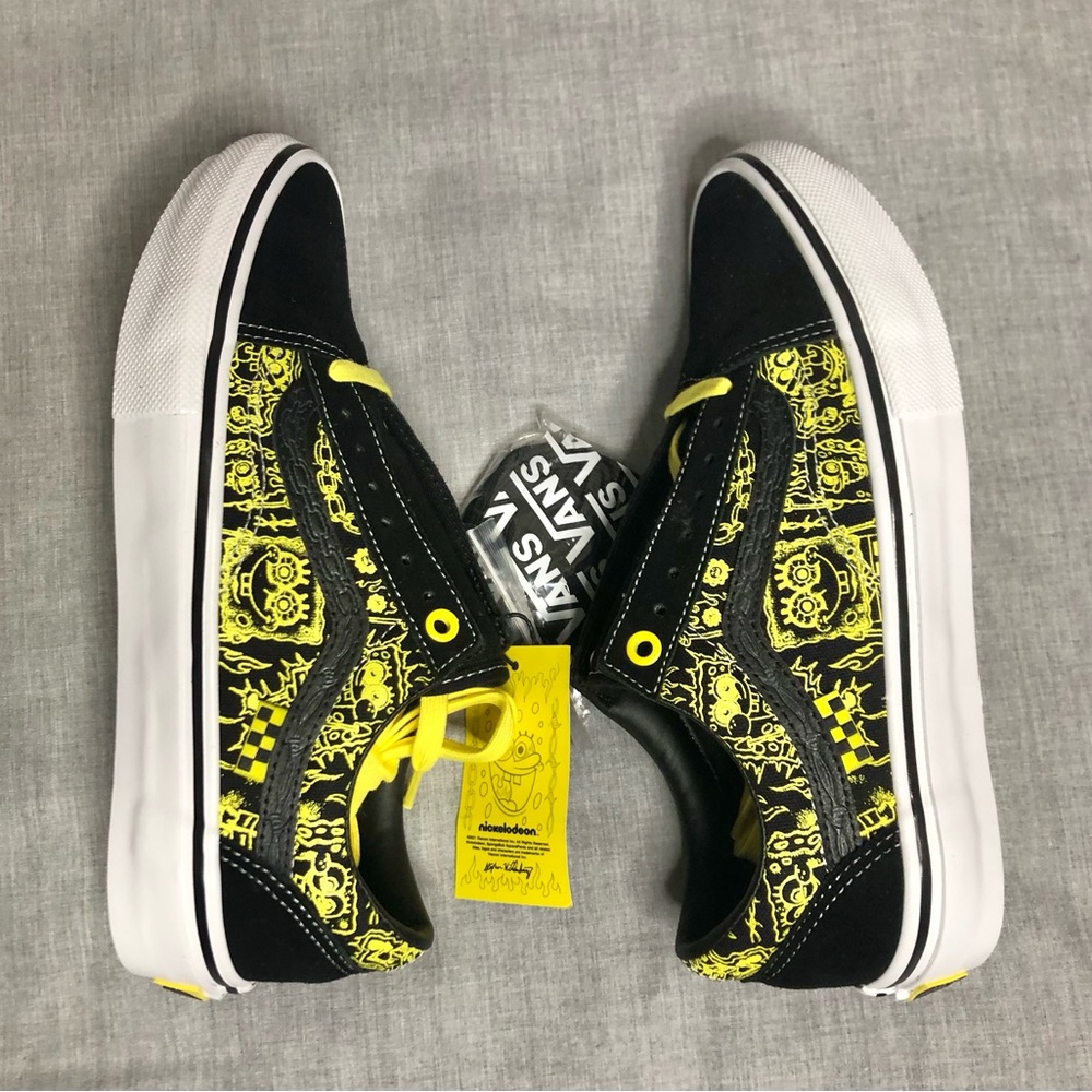 Vans Old Skool Black and Yellow SpongeBob Gigliotti Graphic - Picture 6 of 10